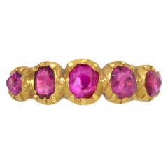Antique Ruby Five Stone Ring