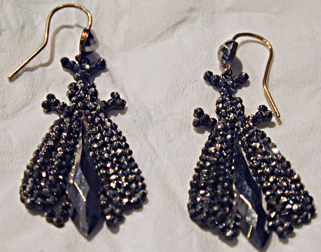 Sparkling cut steel bee earrings will create a buzz around the lucky person who owns them. They are approximately 2