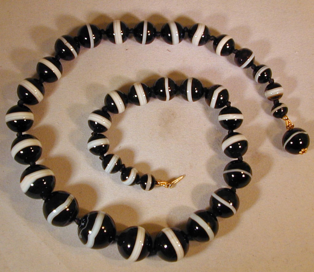 Antique Banded Agate Necklace