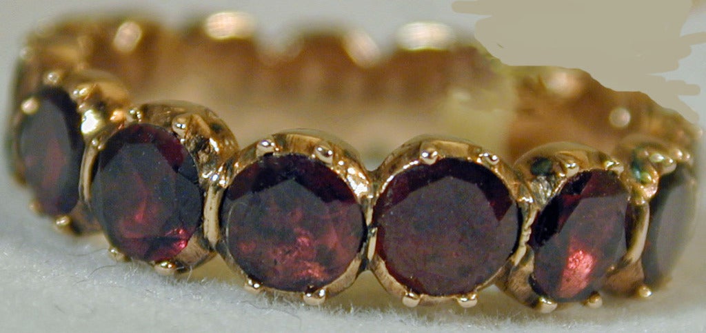 vintage garnet eternity ring