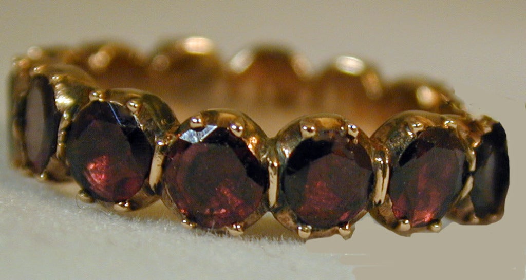 garnet eternity bands