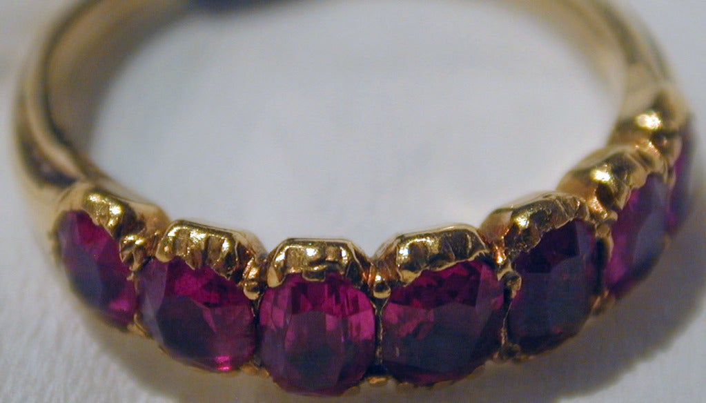 Antique Seven Stone Ruby Ring 1
