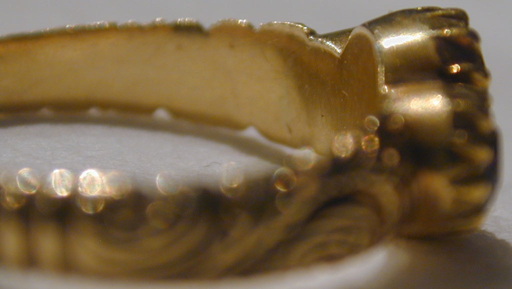 Georgian Antique Topaz Ruby Ring