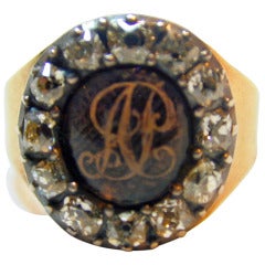 Antique Diamond and Hair Ring
