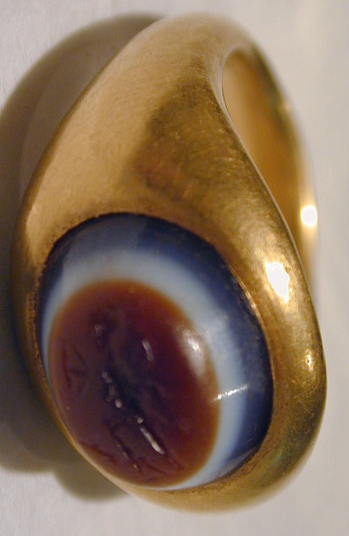 Antiker römischer Intaglio-Ring der Diana für Damen oder Herren