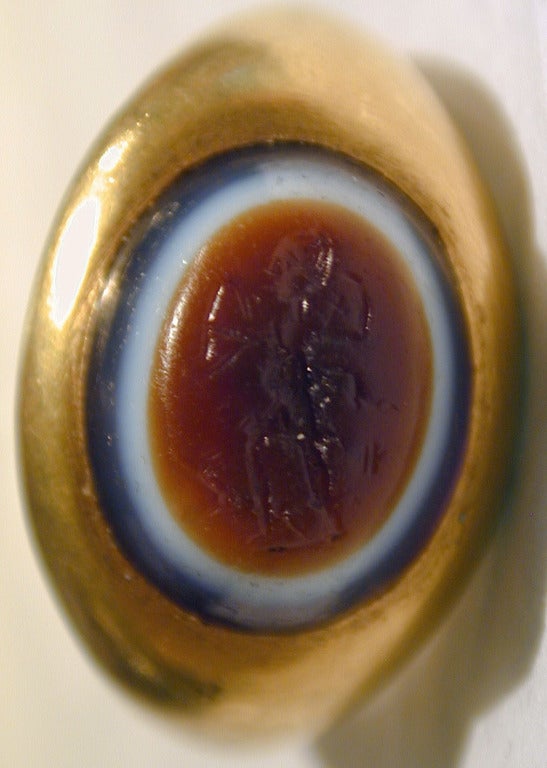 Antiker römischer Intaglio-Ring der Diana 3