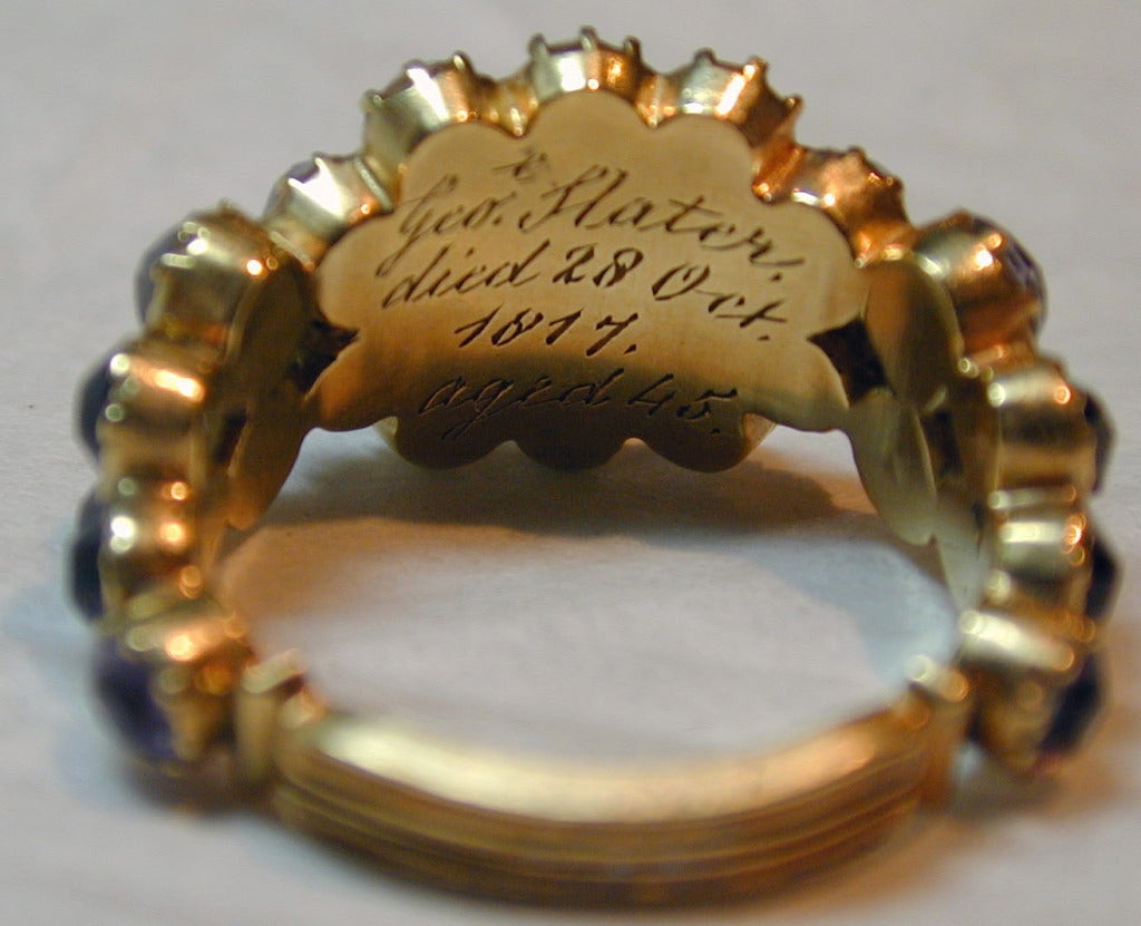 Antique Amethyst Cluster Ring For Sale 2