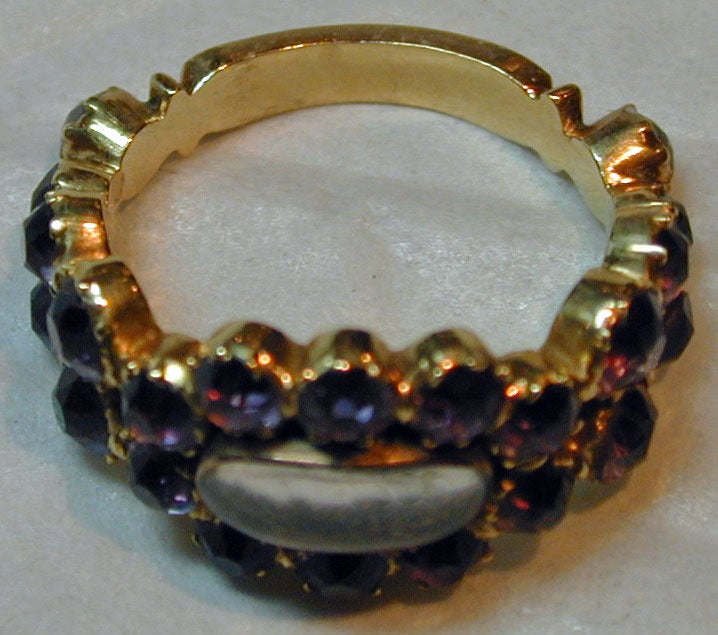 Antique Amethyst Cluster Ring For Sale 1