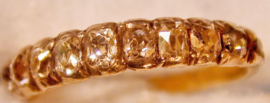 Women's Antique Half Hoop Diamond Ring