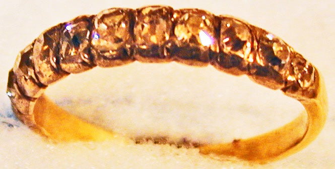 Antique Half Hoop Diamond Ring 1
