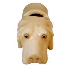 Antique  Dog's Head Whistle