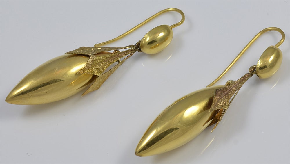 Victorian Antique 15K Gold Drop Earrings