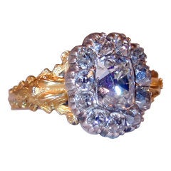 Extraordinary Early Victorian Diamond Cluster Ring