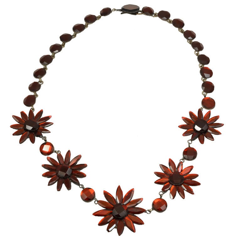 Antique Vauxhall Reflective Glass Necklace For Sale At 1stDibs 