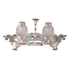 SILVER VICTORIAN INK STAND