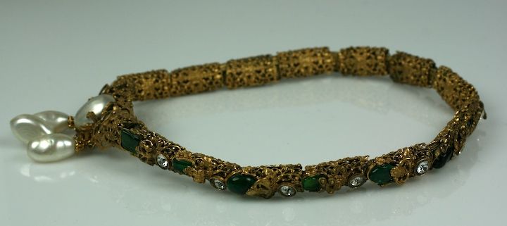 Women's Chanel Baroque Filigree Collar with Pearls