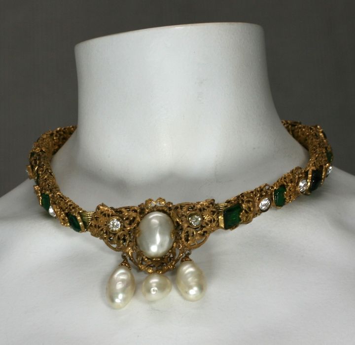 Chanel Baroque Filigree Collar with Pearls 4