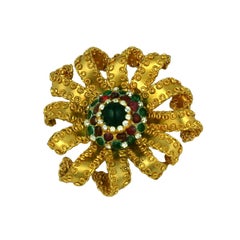 CoCo Chanel Gilt Flower Brooch: Workshop Gripoix