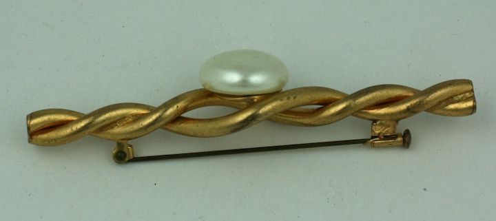 Classic Chanel Bar Brooch In Excellent Condition For Sale In Riverdale, NY