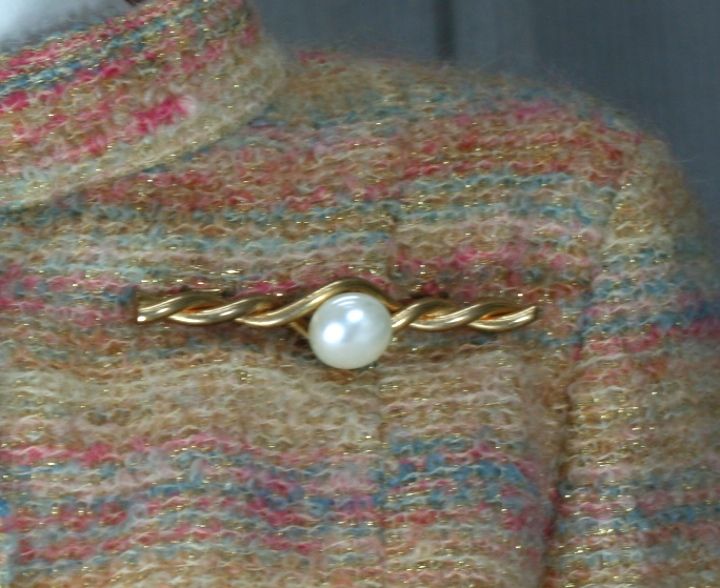 Women's Classic Chanel Bar Brooch For Sale