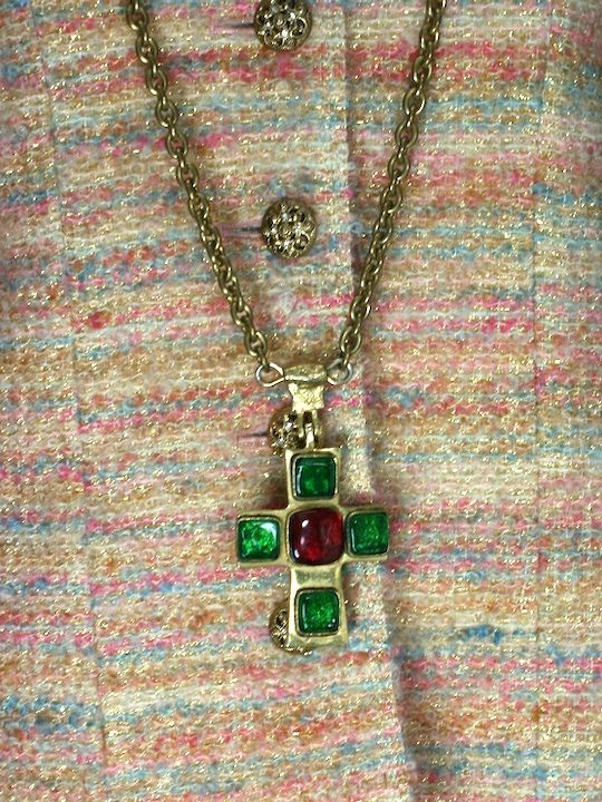 vintage chanel cross necklace