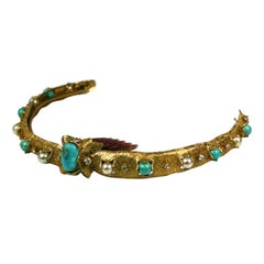 Vintage Chanel Turquoise, Pearl and Paste Diadem