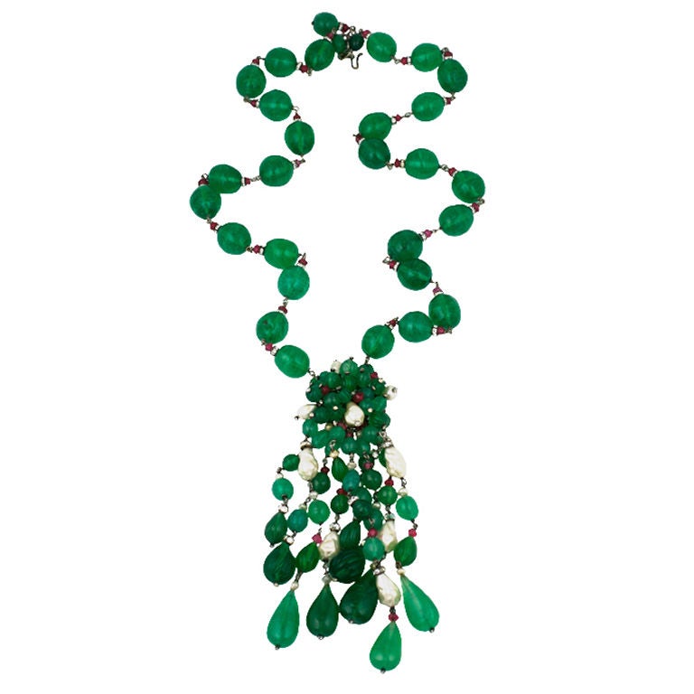 Chanel Emerald Moghul Sautoir