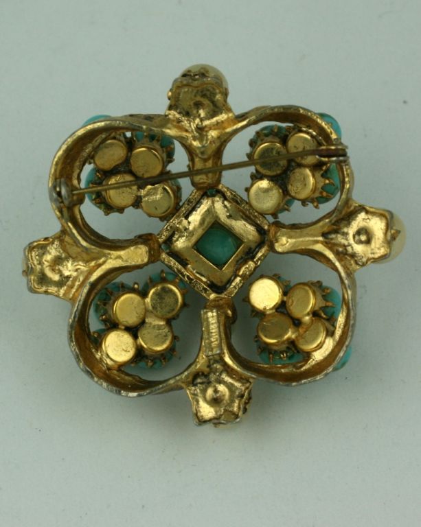 Chanel Renaissance Quatrefoil Brooch In Excellent Condition For Sale In Riverdale, NY