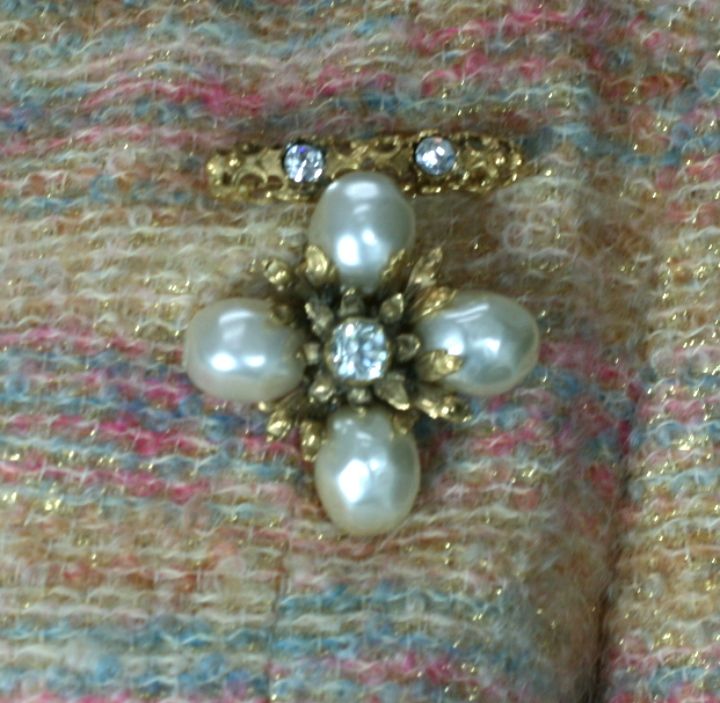 chanel pearl brooch