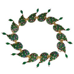 Amazing Chanel Moghul Pate de Verre Paisley Belt, Gripoix 2