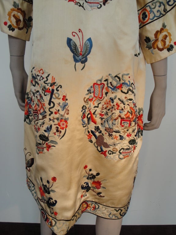 Chinese Silk Embroidered Robe 3