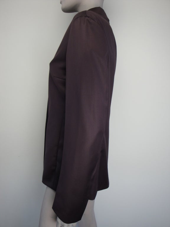 Raf Simons for Jil Sander raisin blazer with hidden buttons,two front pockets and fully lined. Eu size 38 (retail 1460)