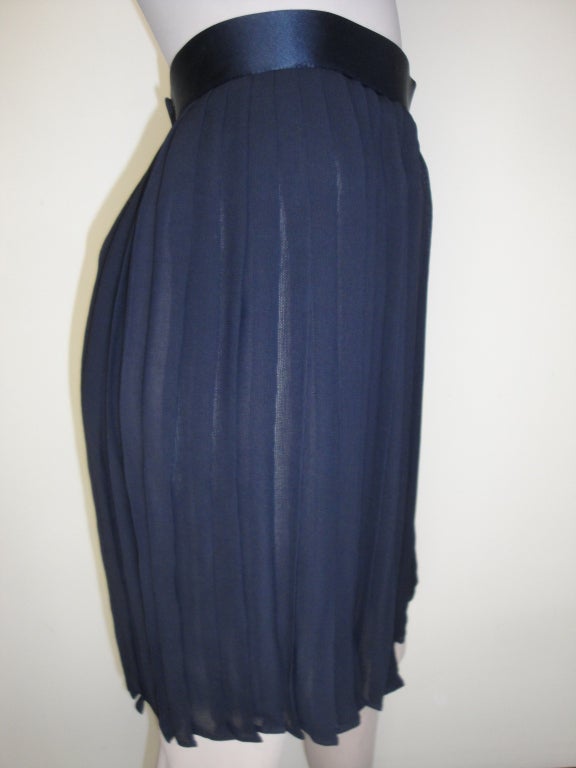 Donna Karan navy pleated skirt.