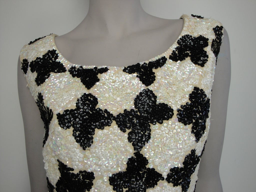 Women's 1960's Sequin Wool Knit Dress