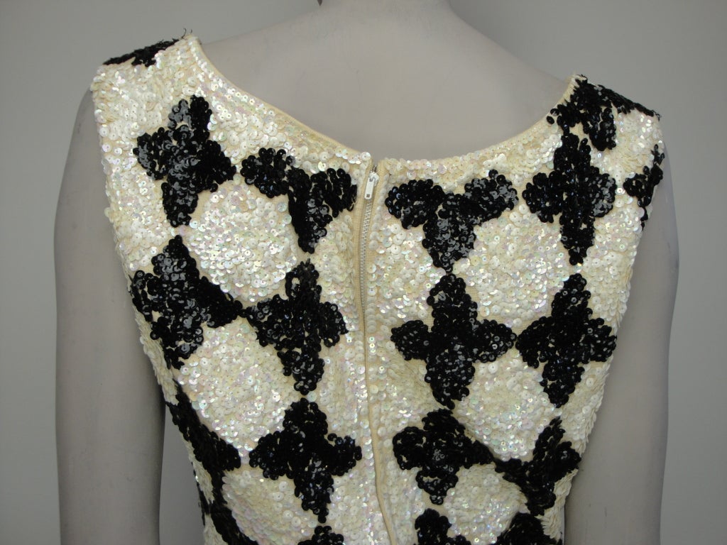 1960's Sequin Wool Knit Dress 1