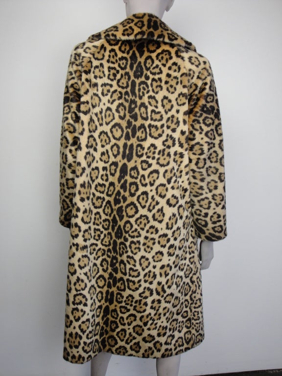 Women's 1950's Faux Leopard Coat