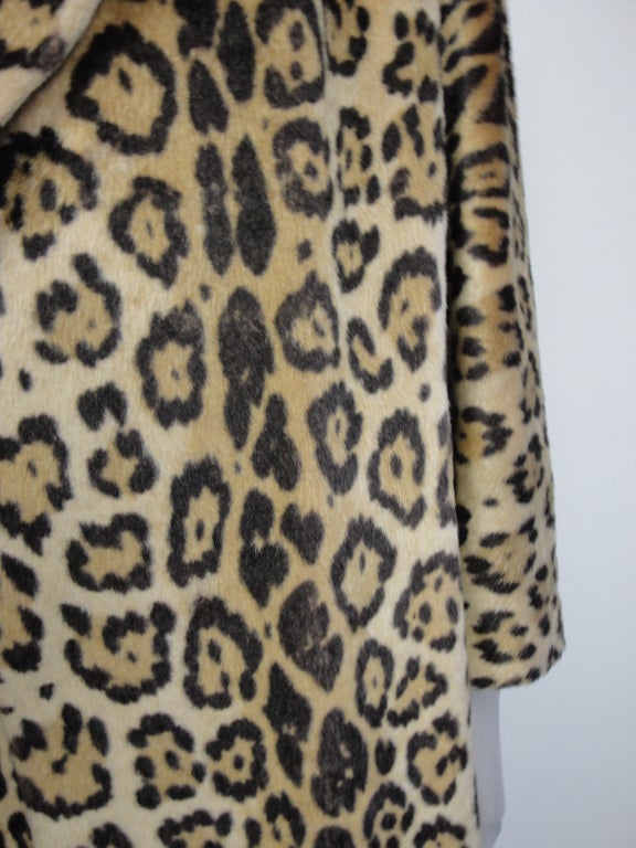 1950's Faux Leopard Coat at 1stdibs