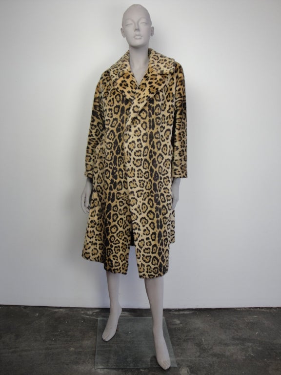 1950's Faux Leopard Coat 5