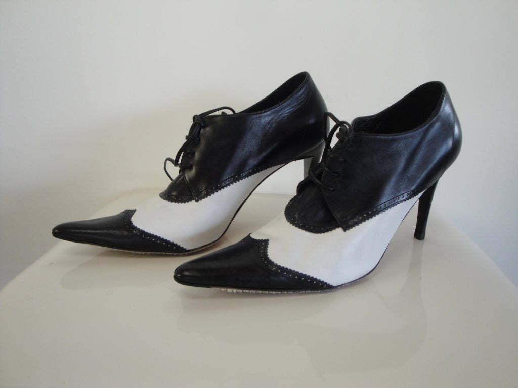 Cacharel black and white bootie.