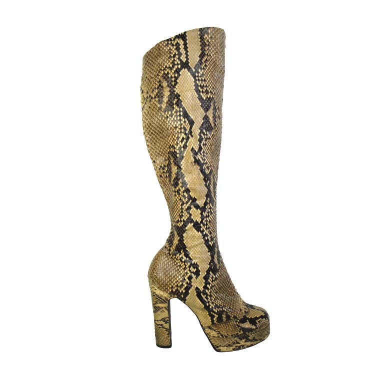 1970's Python Platform Boots at 1stDibs