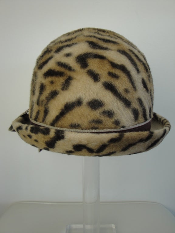 Susan Frank faux leopard hat.