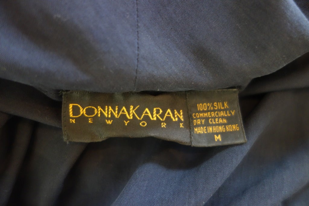 1980s Donna Karan Plunging Stretch Stirrup Pant Jumpsuit