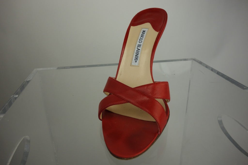 Brown Manolo Blahnik For Sale