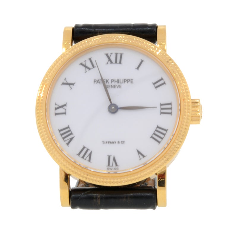 PATEK PHILIPPE Lady's Yellow Gold Watch Retailed by Tiffany & Co For Sale