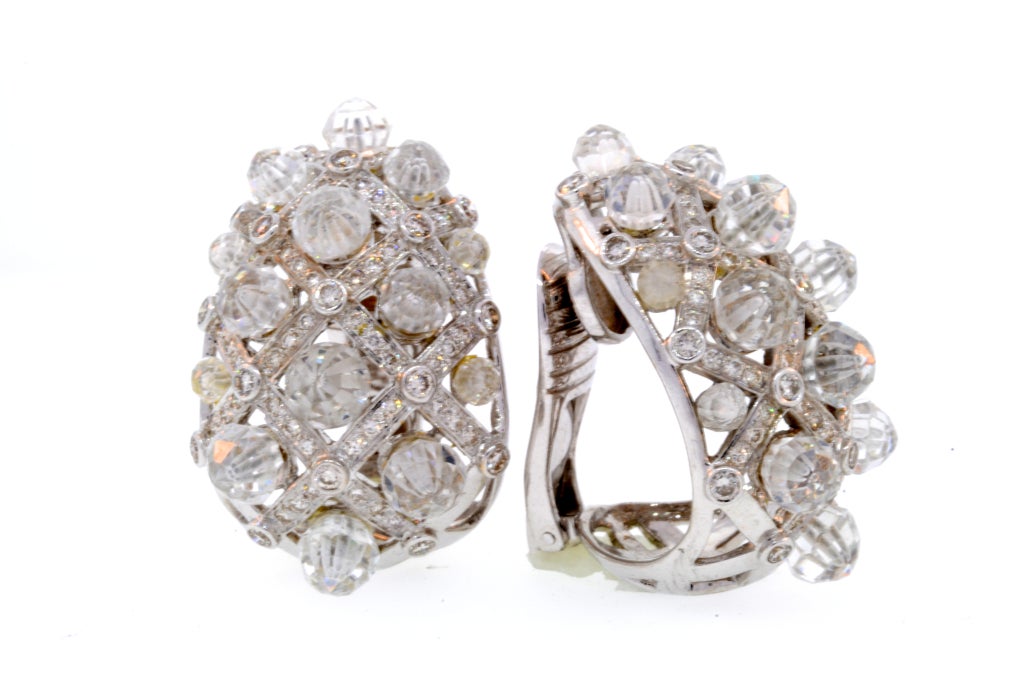 Pave Diamond Gold Earrings