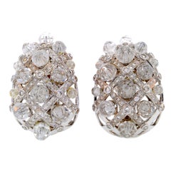 Pave Diamond Gold Earrings