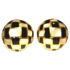 TIFFANY 
Co. Onyx Mother of Pearl Earrings