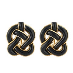 Tiffany & Co Onyx Knot Earrings