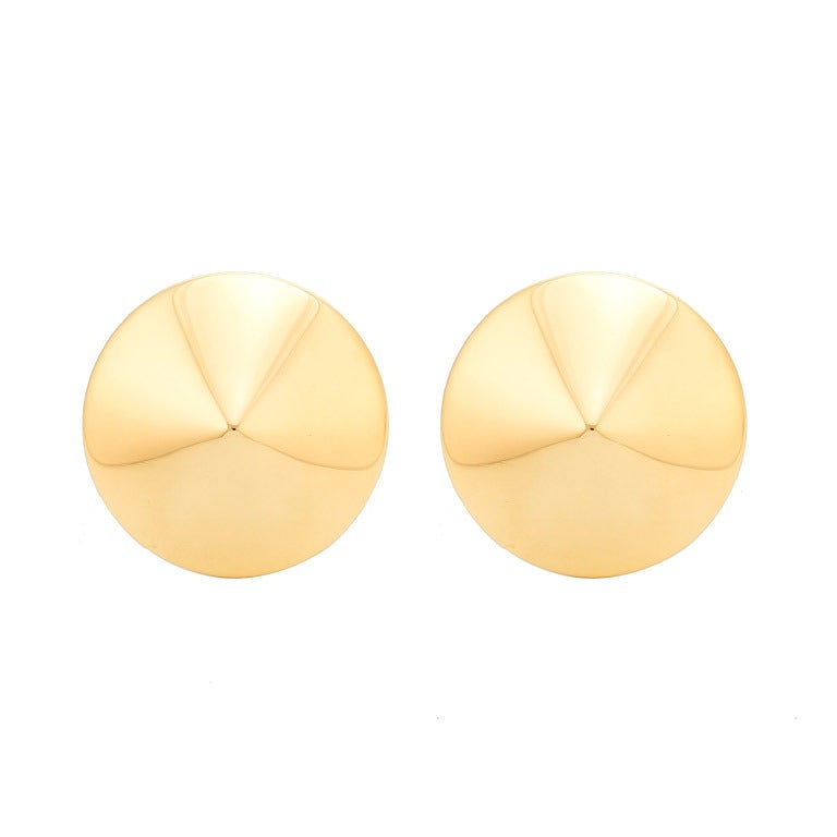 Van Cleef & Arpels Disc Gold Earrings