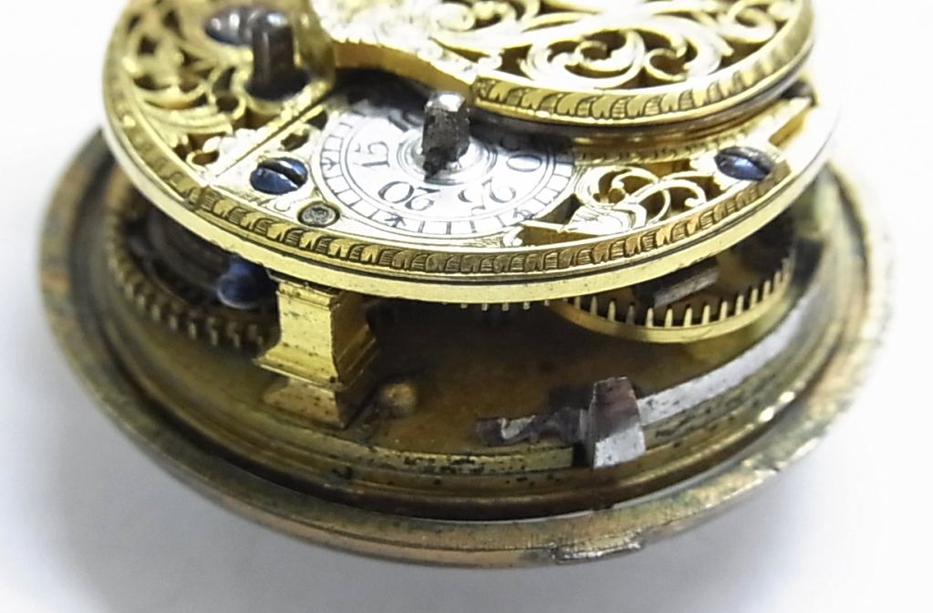 Benjamin Gurden 1690’s London Shell Verge Fusee Pocket Watch For Sale 3